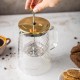 Заварник для кави і чаю Klausberg KB-7766 600 мл скляний French press золотий