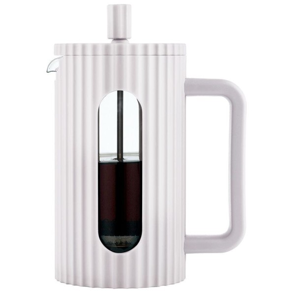 Заварник для кави та чаю Klausberg KB-7748 скляний French Press 600 мл кремовий