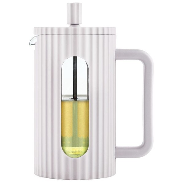 Заварник для кави та чаю Klausberg KB-7748 скляний French Press 600 мл кремовий