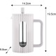 Заварник для кави та чаю Klausberg KB-7748 скляний French Press 600 мл кремовий