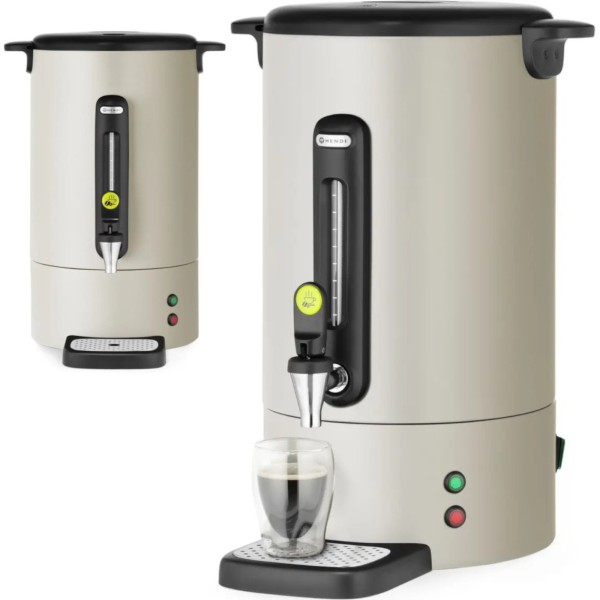Zaparzacz do kawy 14 l 1750 W z kranem i ociekaczem jasnoszary