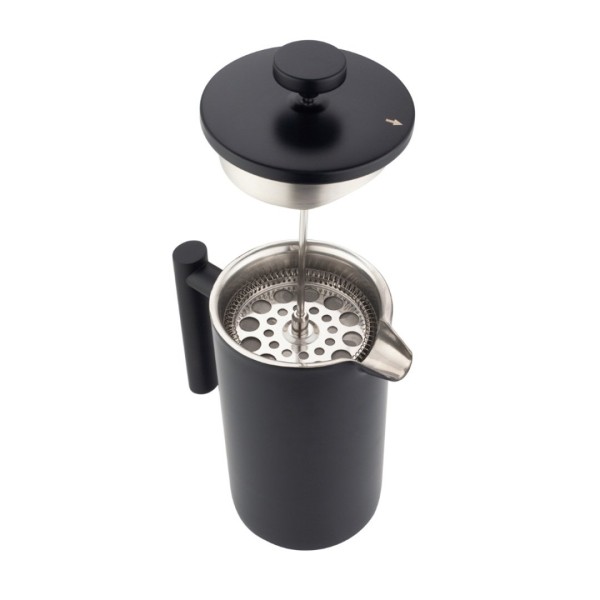 Френч-прес Kinghoff KH-1996, сталевий 1 л — для приготування кави та чаю вдома чи в офісі