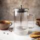 Заварник для кави та чаю Klausberg KB-7758 French Press 1000 мл скляний срібний