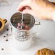 Заварник для кави та чаю Klausberg KB-7758 French Press 1000 мл скляний срібний