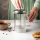 Заварник для кави та чаю Klausberg KB-7758 French Press 1000 мл скляний срібний