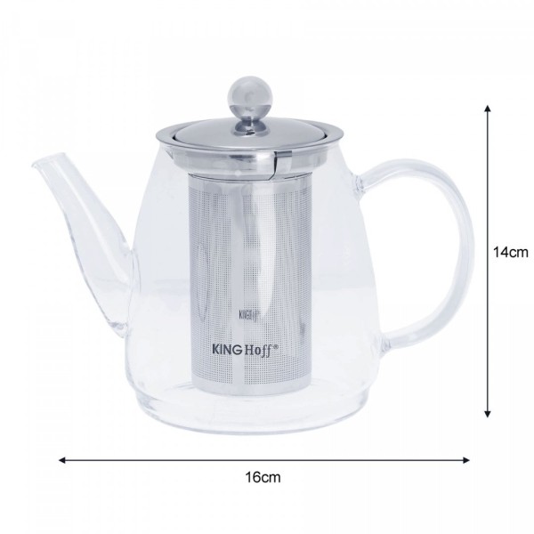 Dzbanek zaparzacz Kinghoff KH-4843 do kawy i herbaty 0,9 l