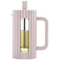 Заварник для кави та чаю Klausberg KB-7744, скляний French press 350 мл, бежева ручка