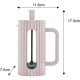 Заварник для кави та чаю Klausberg KB-7744, скляний French press 350 мл, бежева ручка