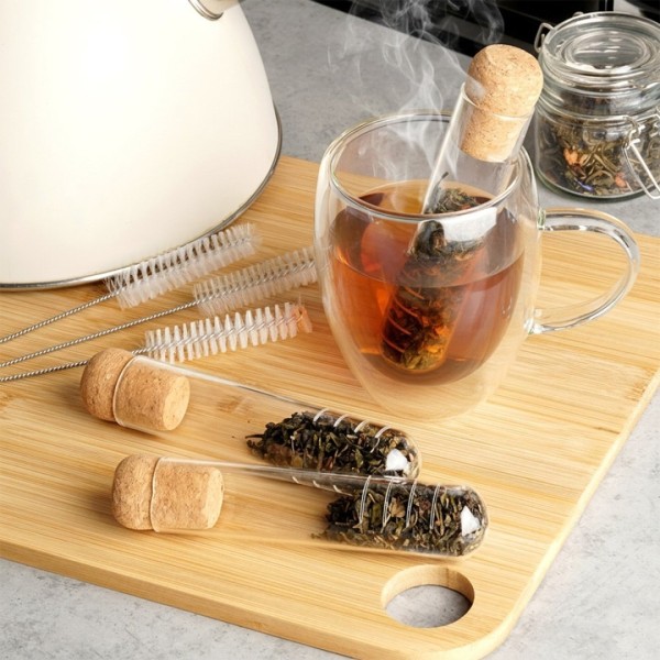 Zaparzacze szklane Fiolki do herbaty i ziół 3 sztuki 259425