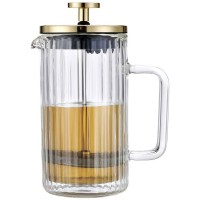 Заварник для кави Klausberg KB-7759 French Press скляний 350 мл золотий для приготування чаю та кави