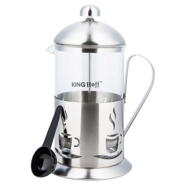 Заварник для чаю Kinghoff KH-4830 French press 350 мл з пресом для комфортного заварювання