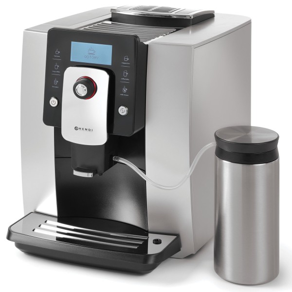 Ekspres do kawy automatyczny Hendi 208984 One Touch z pojemnikiem na mleko 600ml srebrny