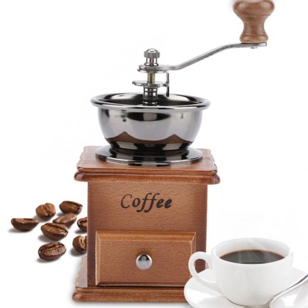 Młynek do mielenia kawy i pieprzu RETOO (drewniany)