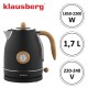 Czajnik elektryczny Klausberg KB-7907 stal nierdzewna 1,7 l z termometrem czarny