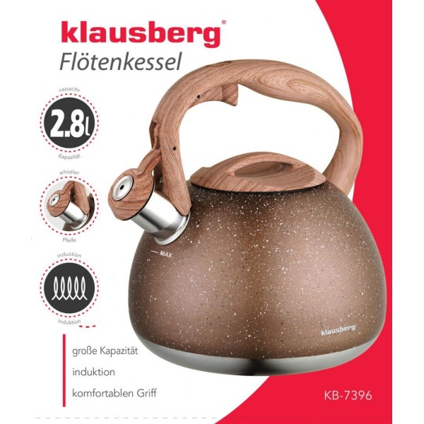 Czajnik stalowy Klausberg KB-7396 Wood Line 2,8L do gotowania wody