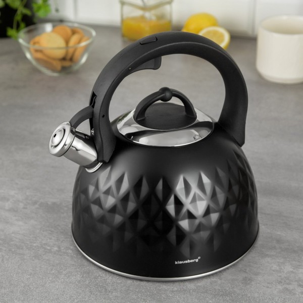 Czajnik stalowy Klausberg Diamond KB-7550 z gwizdkiem 3,0 l do kuchni