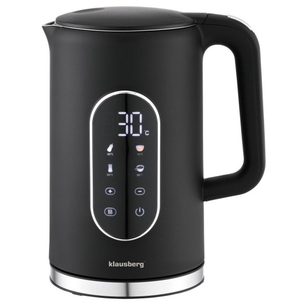 Czajnik elektryczny Klausberg KB-7891 bezprzewodowy 1,7 l z regulacją temperatury czarny