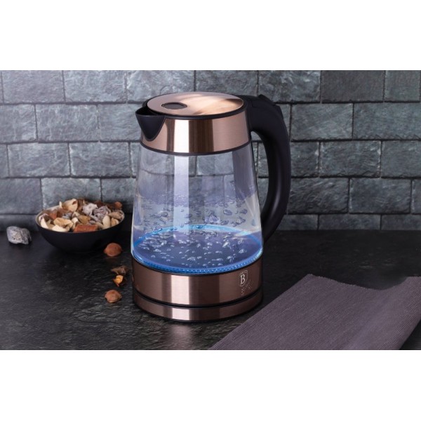 Електричний чайник BerlingerHaus BH-9121 з LED підсвічуванням, мідний корпус для швидкого закипання води