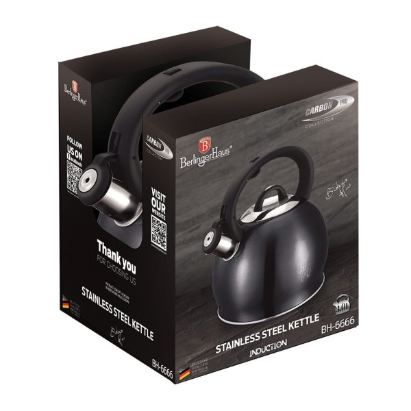 Czajnik stalowy Berlinger Haus Carbon Pro BH-6666 3.0L do kuchni