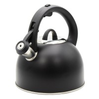 Чайник, Br Unbeste BB-2410, 2.5 л, сталевий з дзвіночком, чорний, газ/індукція, зварюваний