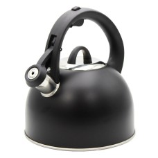 Сталевий чайник зі свистком, традиційний, газовий індукційний, 2,5 л, чорний, BRUNBESTE BB-2410