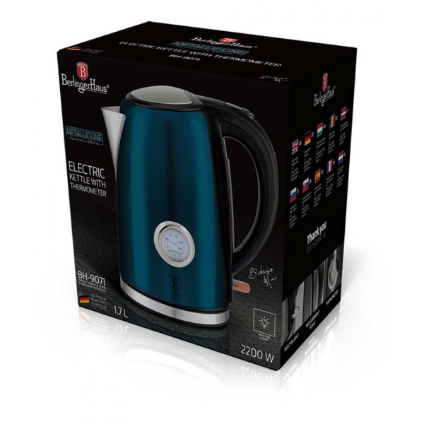 Czajnik elektryczny Berlinger Haus Aquamarine BH-9071 z termometrem 1,7L do kuchni