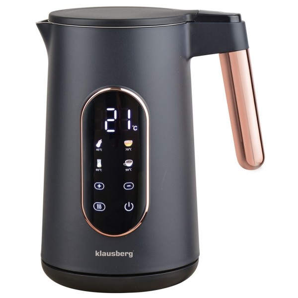 Czajnik elektryczny Klausberg KB-7892 bezprzewodowy 1,7L z regulacją temperatury czarny