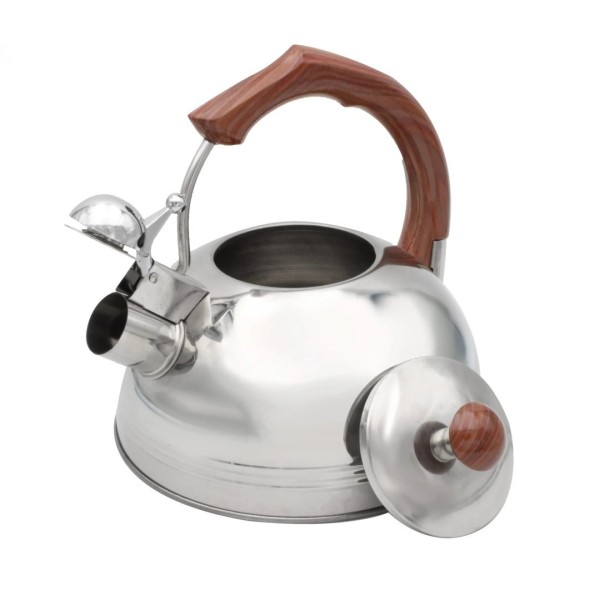 Czajnik stalowy z gwizdkiem, BRUNBESTE BB-2271, 2.5 л, індукція, дерев’яна ручка