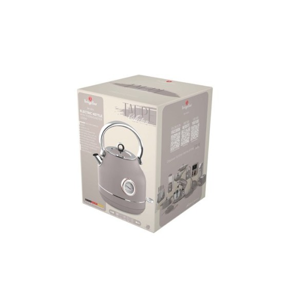 Електричний чайник BerlingerHaus Taupe BH-9514 з термометром для швидкого заварювання чаю