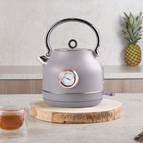 Електричний чайник BerlingerHaus Taupe BH-9514 з термометром для швидкого заварювання чаю