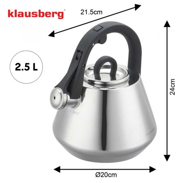 Czajnik ze stali nierdzewnej Klausberg KB-7947 (2,5 l)