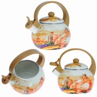 Чайник емальований Kinghoff Olio KH-3700, 2 л, для індукції та газу