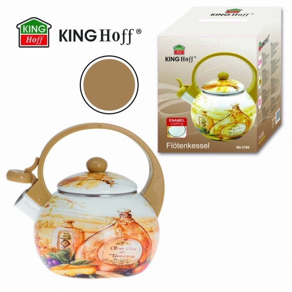 Czajnik emaliowany Kinghoff Olio KH-3700 2.0L na kuchnię indukcyjną i gazową