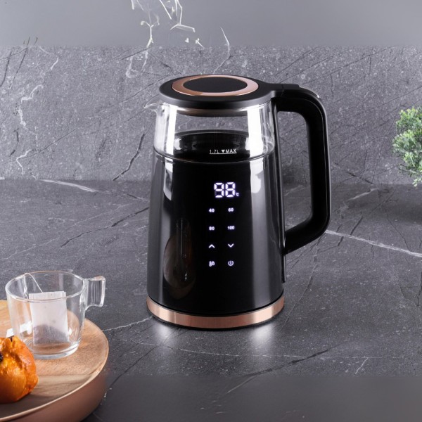 Електричний чайник BerlingerHaus Black Rose Collection BH-9477 з сенсорним управлінням для швидкого заварювання чаю та кави