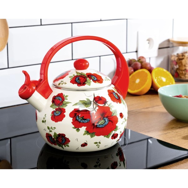 Czajnik emaliowany Brunbeste Poppy BB-2498 2,2L do parzenia herbaty i kawy