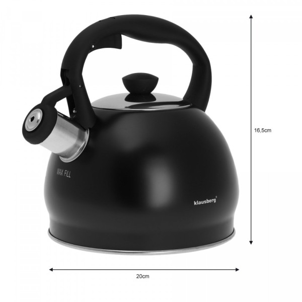 Czajnik stalowy Klausberg KB-7428 2.0L matowy do kuchni