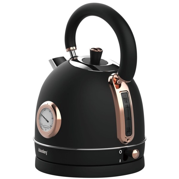 Czajnik elektryczny Klausberg KB-7905 z termometrem stal nierdzewna 1,8 l czarny/rose gold do kawy i herbaty