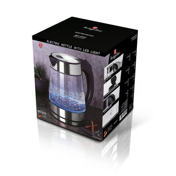 Електричний чайник BerlingerHaus BH-9119 з LED підсвіткою для швидкого закипання води