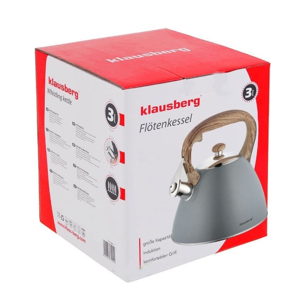 Czajnik stalowy Klausberg KB-7297 3,0 l matowy lakierowany do kuchni