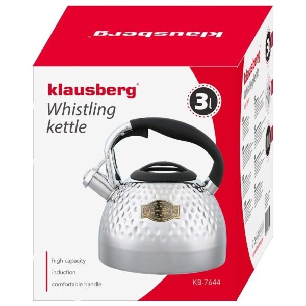 Czajnik stalowy Klausberg KB-7644 3.0L z grubym dnem do parzenia herbaty i kawy
