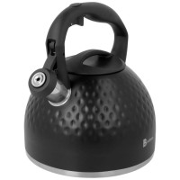 Czajnik BRUNBESTE BB-2468 do kuchenki gazowej i indukcji, stalowy 2,7L, czarny matowy