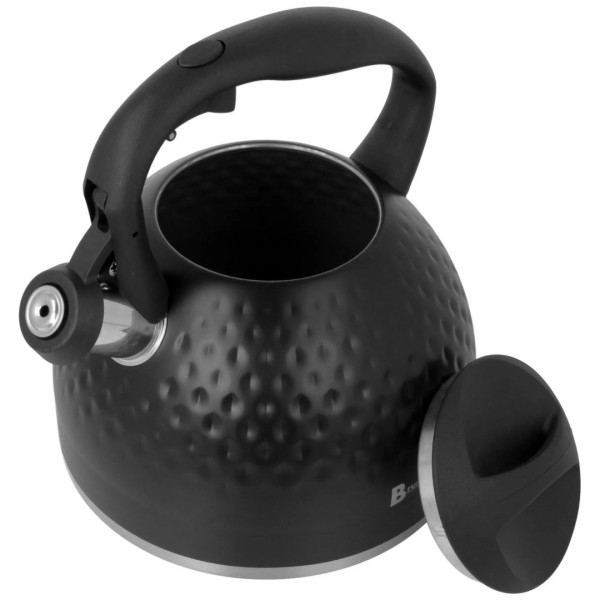 Чайник газовий з гвинтом, Brunbeste BB-2468, 2.7 л, чорний матовий, Diamond, для індукції