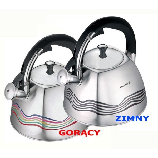 Czajnik stalowy Klausberg KB-7099 Thermo Indicator 3,0L do gotowania wody
