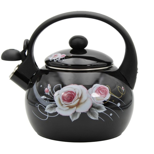 Czajnik emaliowany Brunbeste Black Rose 2,2L czajnik do gotowania wody