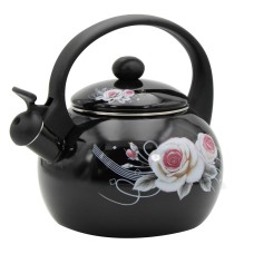 Czajnik emaliowany Brunbeste Black Rose 2,2L czajnik do gotowania wody