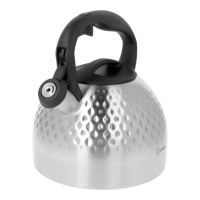 Czajnik, Brunbestе, BB-2467, gazowy stalowy z gwizdkiem, 2.7 L, srebrny diamond, Wyposażenie kuchni / Akcesoria do kawy i herbaty / Czajniki — przykład zastosowania: do gotowania wody na kuchence gazowej z gwizdkiem for quickly boiling water.