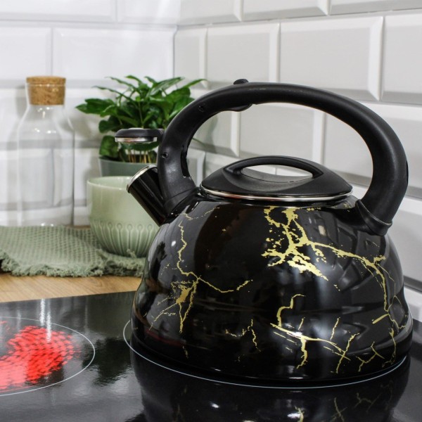 Czajnik emaliowany Brunbeste Marble Gold BB-4553 3,0 l do gotowania wody