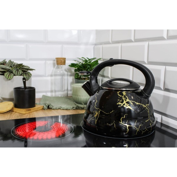 Czajnik emaliowany Brunbeste Marble Gold BB-4553 3,0 l do gotowania wody