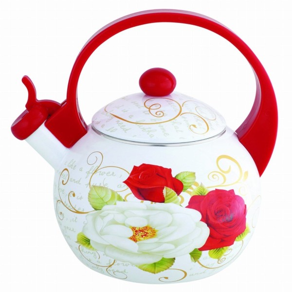 Czajnik emaliowany Kinghoff Roses KH-1910 2,0L do kuchenek indukcyjnych i gazowych