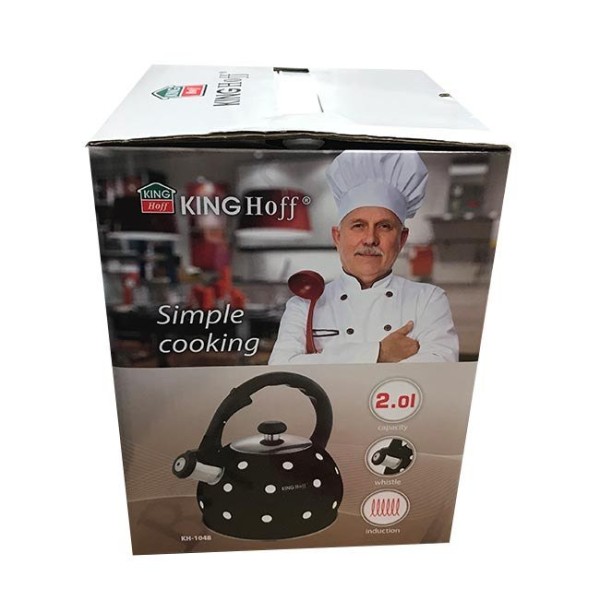 Czajnik emaliowany KiNGHOFF KH-1048 2,0L w groszki do gotowania wody